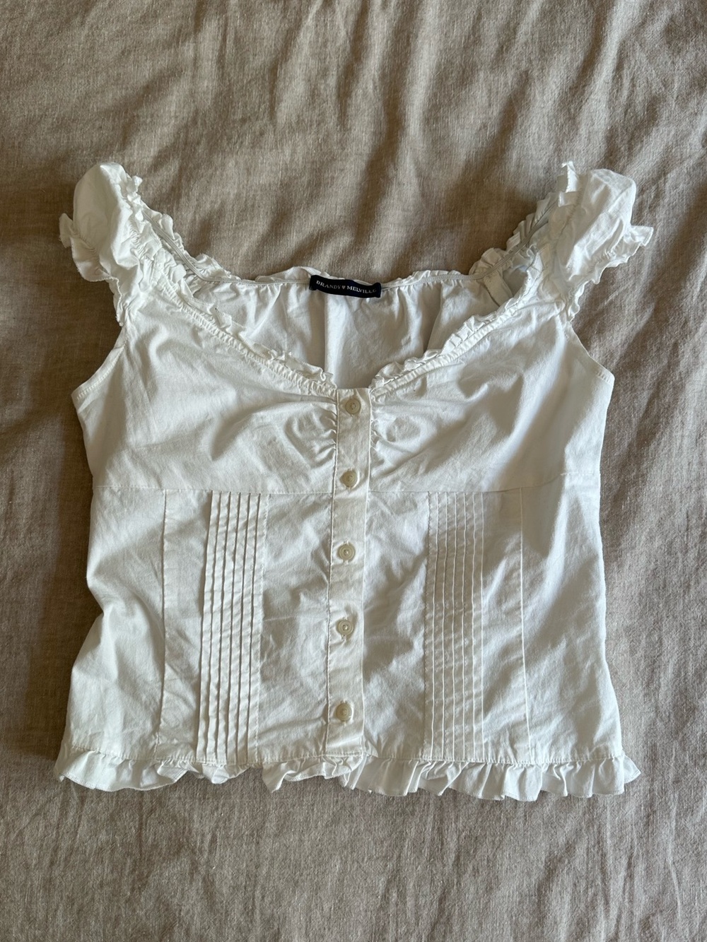 Brandy Melville White Elena top
